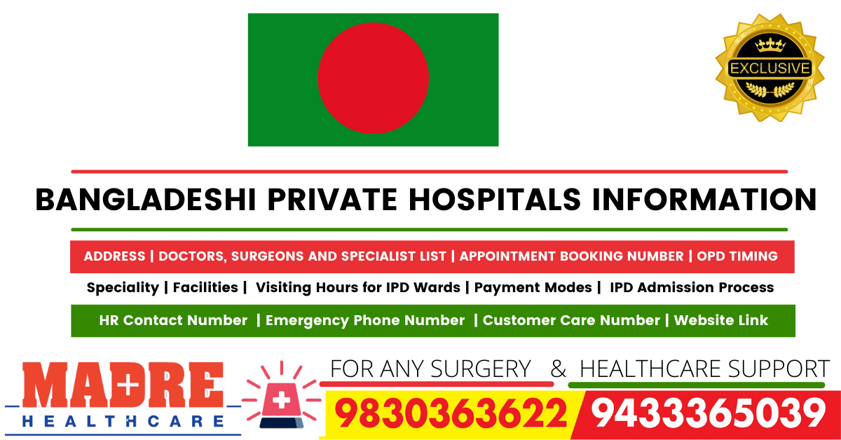 BANGLADESHI PRIVATE HOSPITALS INFORMATION, Doctor List, Address